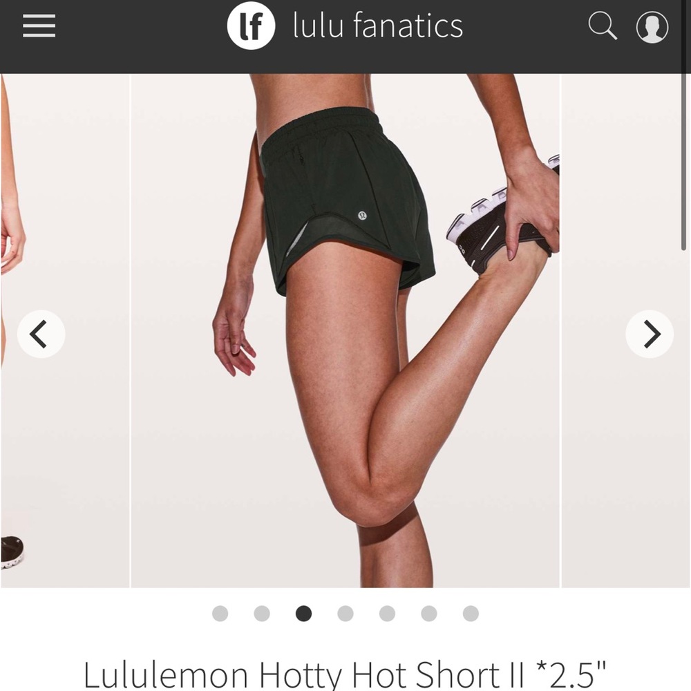 Lululemon Hotty Hot Short II *2.5" Black NWT size 6